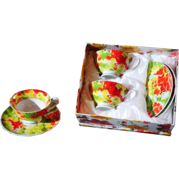 Kaffeeset Mit Blumenmotiv