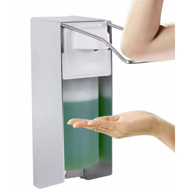 Wandmontierter Seifenspender, 500 Ml, Manueller Ellbogen-seifenspender, Halter Für Flüssigshampoo Und Duschgel Für Zuhause, Büro Und Restaurant