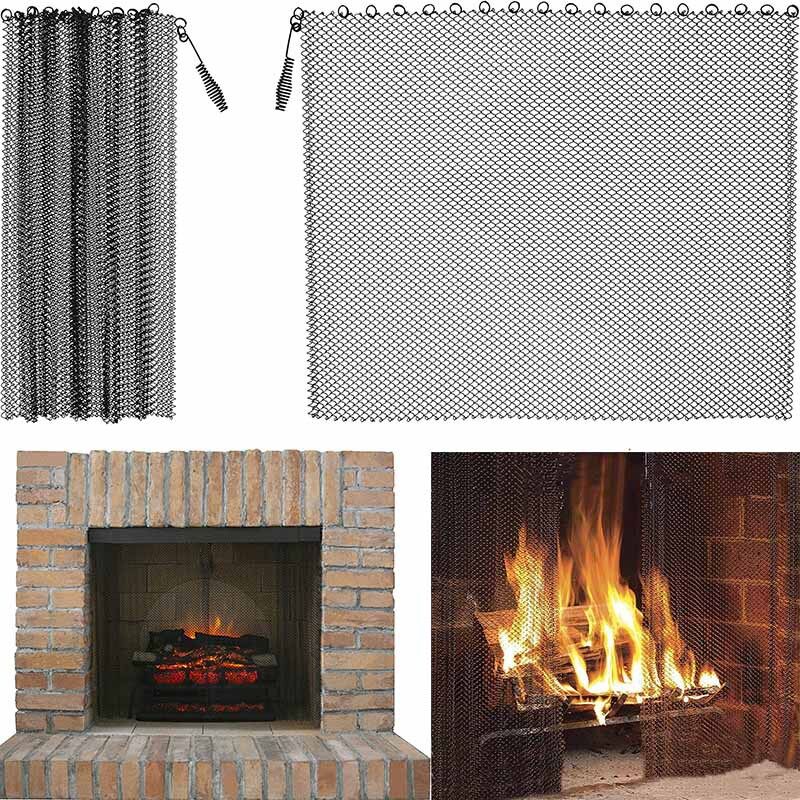Set Mit 2 Kaminschutzgittern Aus Metallgewebe – Maße: 61 X 45,7 Cm – Korrosionsbeständig Und Optimal Abdichtend – Einfache Montage – 2418 Zoll