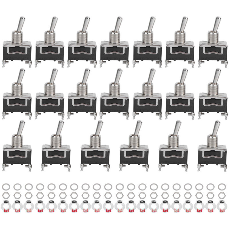 20 Stück Berm Led-licht-kippschalter Ein/aus, 2 Geschwindigkeiten, 2 Pins, 15 A, 250 V Ac, Bem1021