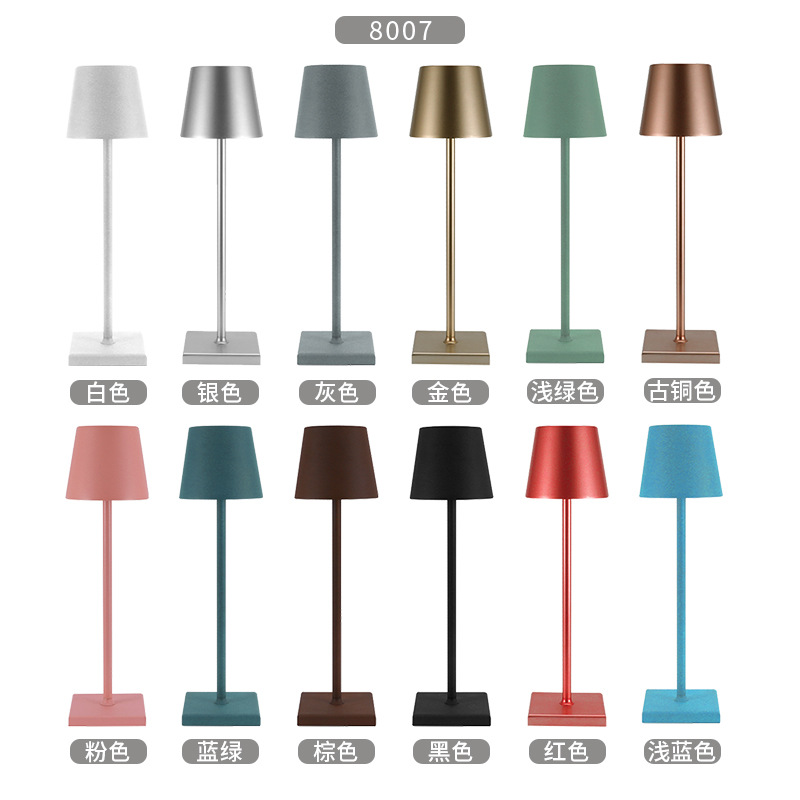 Wiederaufladbare Nachttischlampe Aus Aluminium, Berührungsempfindlich, Usb-anschluss, Minimalistisches Skandinavisches Design, Led-beleuchtung, Lernlampe Mit Augenschutz, Schwarz, Basismodell 8007