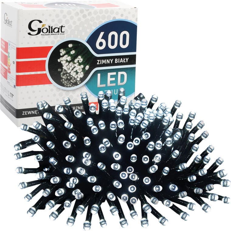 Led-weihnachtsbaumlichterkette, 600 Teile, Außenbeleuchtung, Kaltweiß, 30 M, Schutzart Ip44, Netzanschluss
