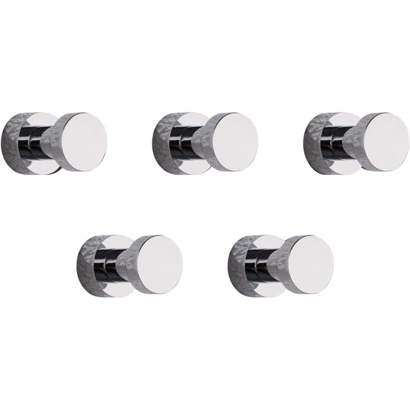 5er-pack Wandhaken, Handtuchhaken Für Bad, Küche, Tür, Kleiderschrank & Abstellraum, Messing (verchromt), 1,7 X 3 Cm