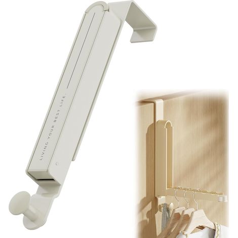 Türhaken, Faltbarer Wäscheständer Mit Ausziehbarer Querstange. Tragbar Für Reisen Und Zuhause. Ideal Für Kleidung, Handtücher Und Hüte.