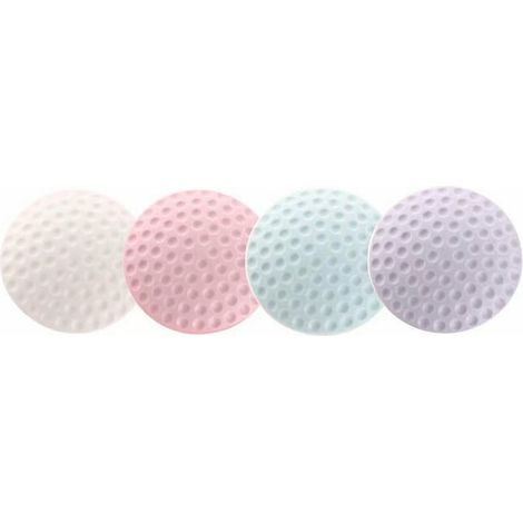 Türstopper, 4 Sets Weicher Wand- Und Möbelschutzvorrichtungen, Wandmontierter Türstopper, Antikollisionskissen Für Stützmauer 5x5 (4 Stück, Weiß + Rosa + Helllila)