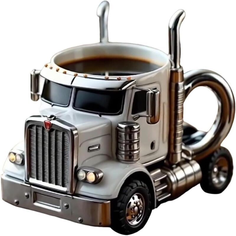 Kaffeebecher Aus Edelstahl In Autoform, Geschenk Für Autoliebhaber, Untersetzer Nicht Enthalten, Weiß