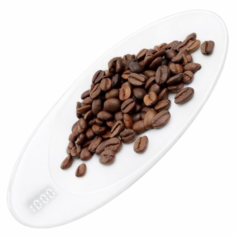 Elektronische Küchenwaage Für Kaffee, Tee, Gewürze, Kräuter 0,1 G 200 G Lcd (weiß)