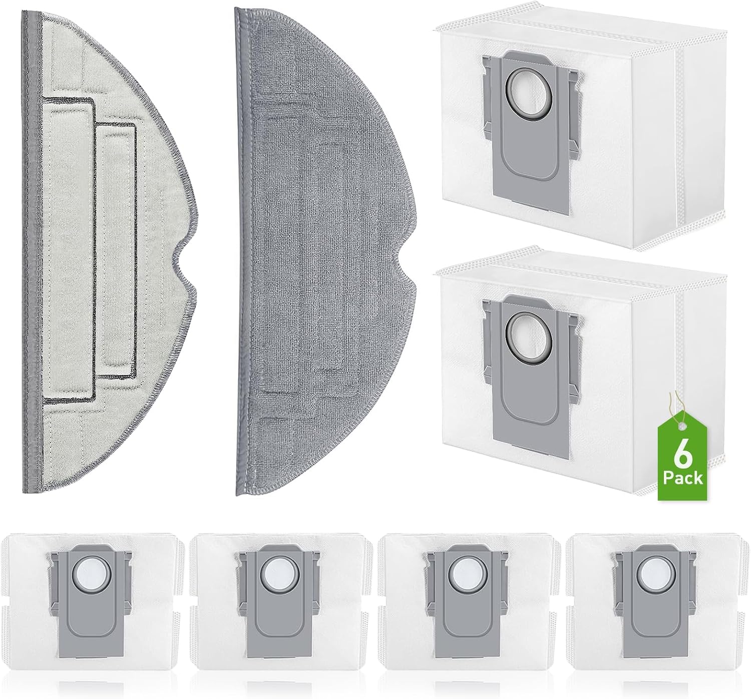 6x 3l-beutel Für Den Roborock S8 Pro Ultra+ Reinigungsroboter, 2x Reinigungstücher