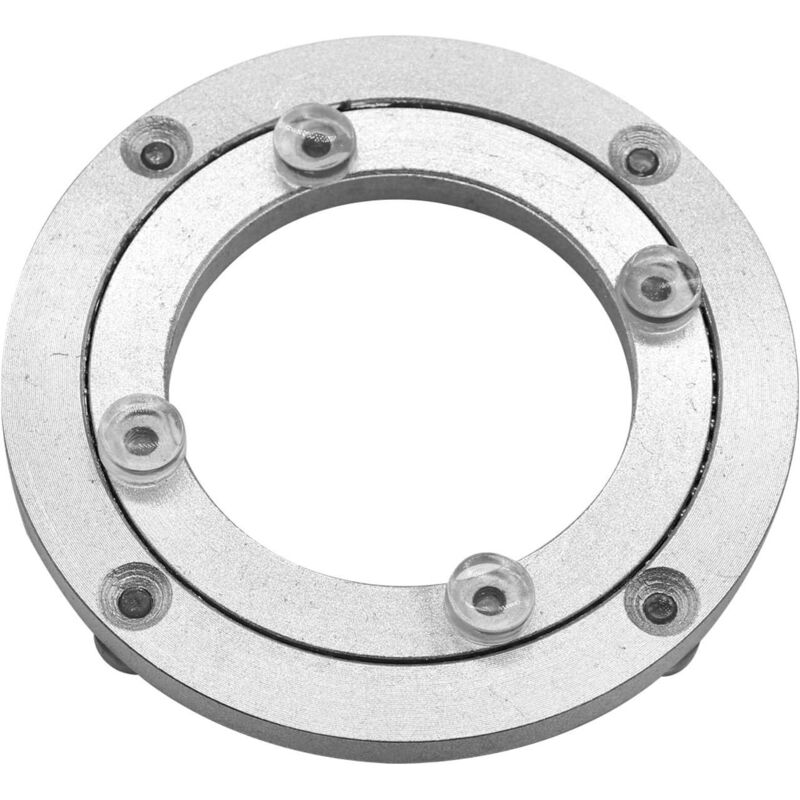 Drehteller Aus Aluminiumlegierung, Drehbarer Lazy Susan-tisch, Runder Esstisch, Leichtgängige Drehplatte, 10,2 Cm