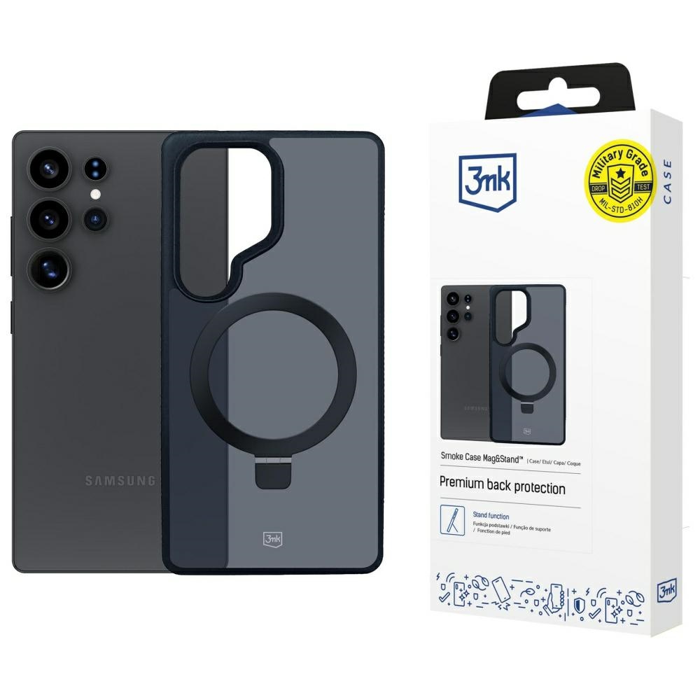 Samsung Galaxy S25 Ultra – 3mk Smoke Hülle Mit Magnet Und Ständer