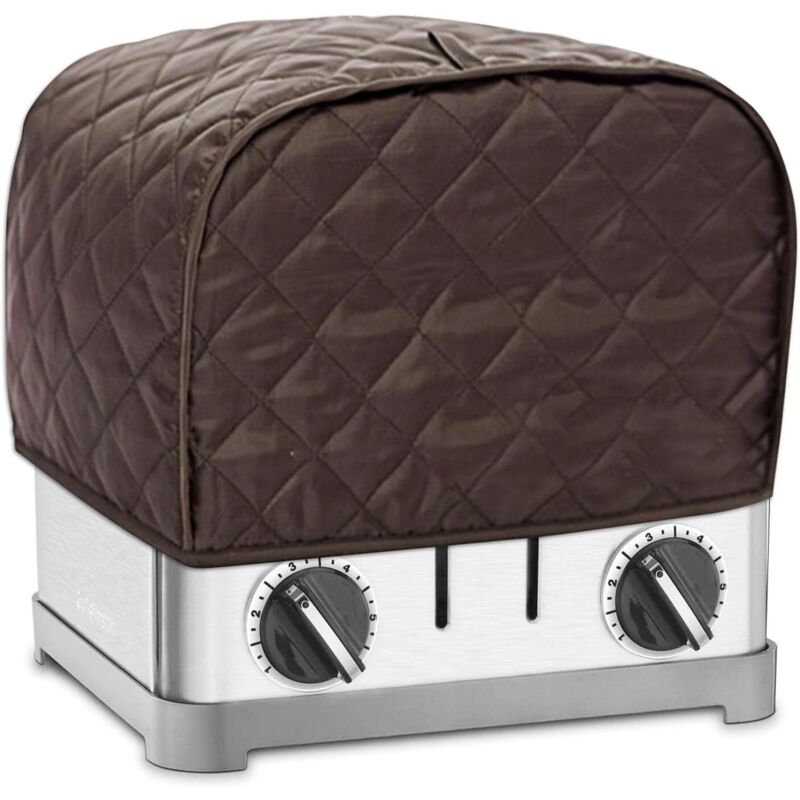 Kaffeebraune Staubschutzhülle Für 2-scheiben-toaster, Abdeckung Für Kleine Küchengeräte, Toasterabdeckung Für Die Meisten Standardtoaster