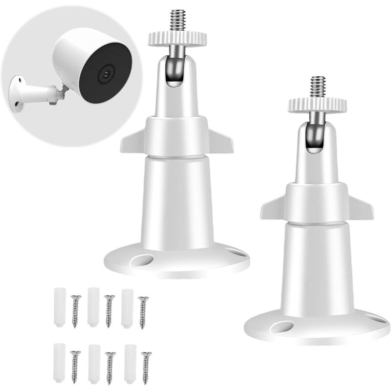 Weiß, 2 Stück Outdoor-kamerahalterung, Kamerahalterung, Verstellbare Metall-sicherheitsstangenhalterung, Für Arlo Pro, Arlo Ultra, Arlo Go, Arlo Essential Spot, Ring Stick Up Sicherheitskameras