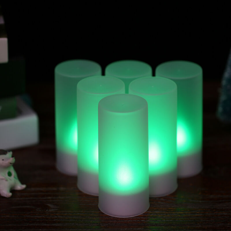 Set Mit 6 Wiederaufladbaren, Farbwechselnden, Flammenlosen Led-teelichtern Mit 5v-usb-fernbedienung, Mattierten Bechern Und Ladestation Für Weihnachtsfeiern, Feiertage, Festivals Und Hochzeiten