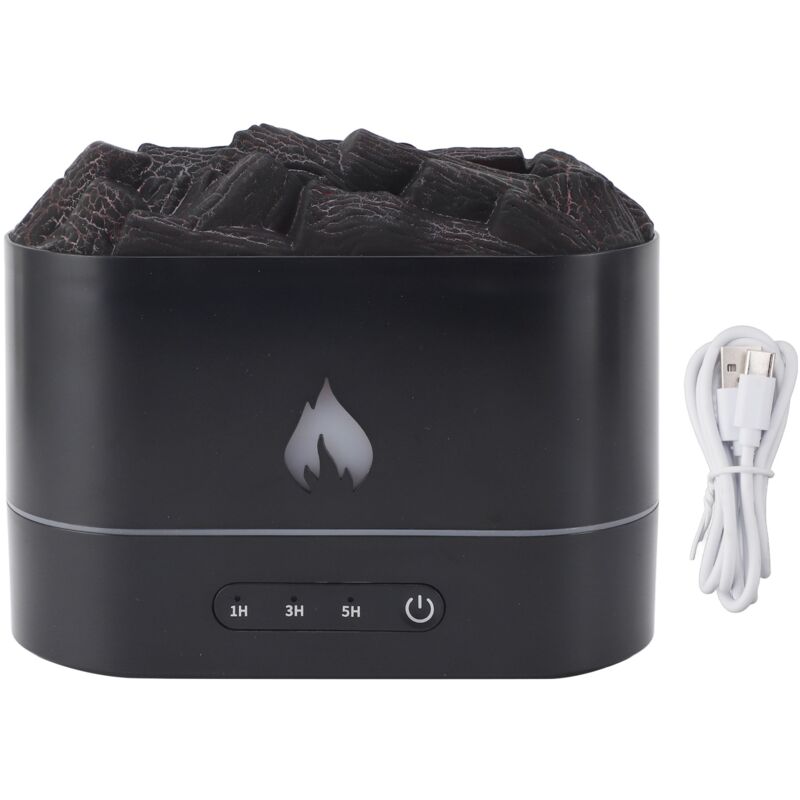 Vulkanischer Aroma-diffusor Mit 7 Farben, Feinem Nebel, Simulierter Flamme, Intelligentem Timer, 250-ml-tank, Usb-ladefunktion, Superleiser Luftbefeuchter Fürs Schlafzimmer