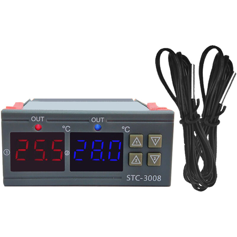 Digitaler Temperaturregler Mit Display, Intelligenter Mikrocomputer, Duale Steuerung, 12-v-einstellbarer Elektronischer Schalter