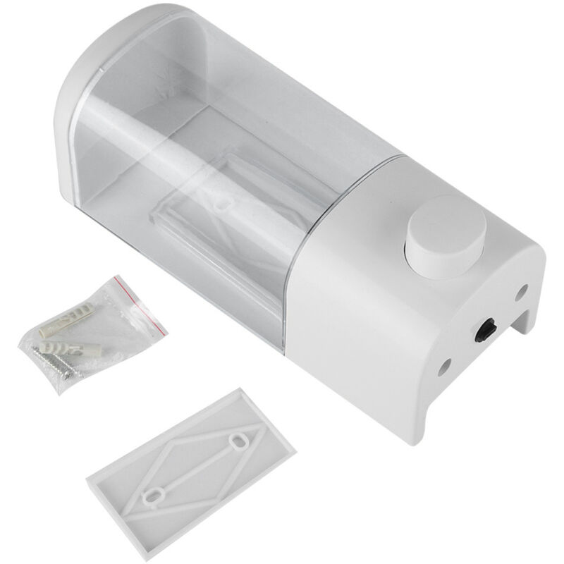 500 Ml Badezimmer Hotel Wandmontierter Manueller Seifenspender Aus Kunststoff Für Seife, Flüssigkeit, Shampoo Und Lotion