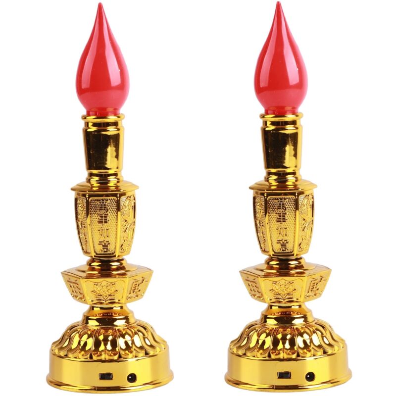 Led-kerzenlampe Mit Geringem Stromverbrauch, Traditioneller Chinesischer Retro-stil, Buddhistische Dekorationslampe, Einfach Und Hell