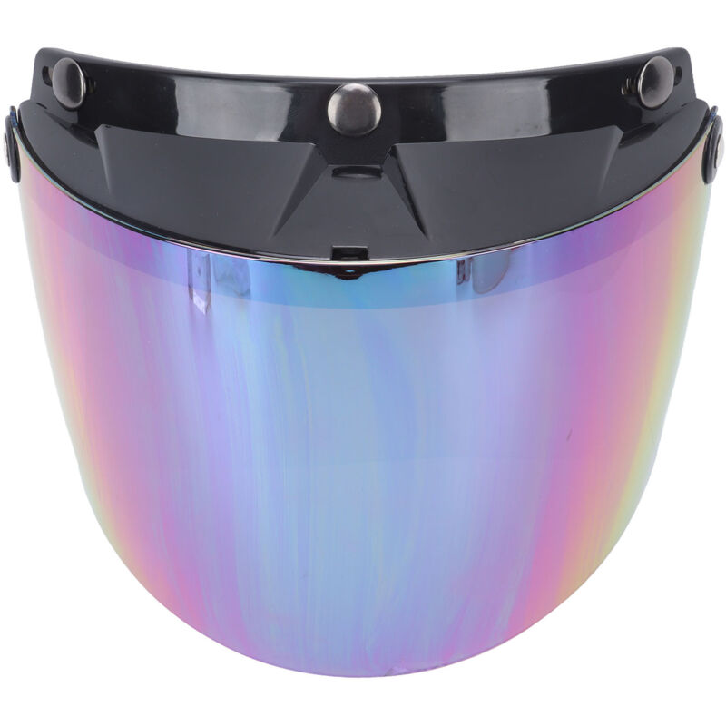 Motorradhelm-visier, Metallknopf, Abnehmbarer Uv-schutz, Verstellbares, Blendfreies Motorradvisier
