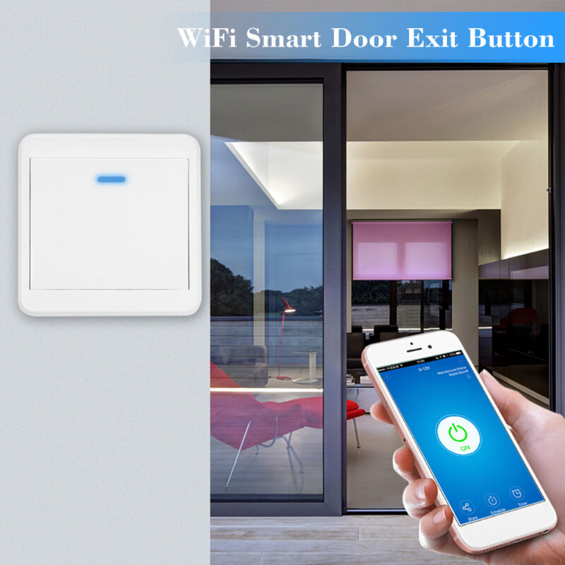Wlan-ausgangstaster, Funkschalter Für Elektronische Schlösser, No-com-sensor, Zutrittskontrollsystem, Notfallalarmauslöser, Mobile App, Kompatibel Mit Amazon