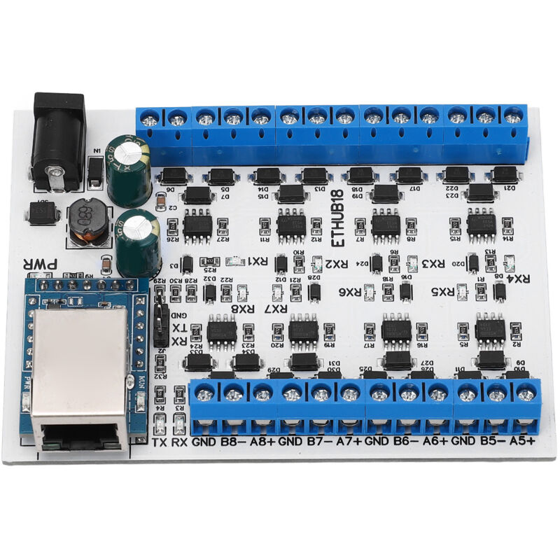 Rj45-zu-8-rs485-hub-konverter, Überspannungsschutz Für Fernseher, 115200-bps-karte Für Sicherheitsüberwachung, Dc7-30v-modul