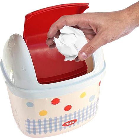Mini-mülleimer Mit Deckel Für Den Arbeitsplatz. Geeignet Für Büro, Studentenwohnheim, Küche, Schlafzimmer, Drinnen Und Draußen Sowie Für Arbeitsplatten.
