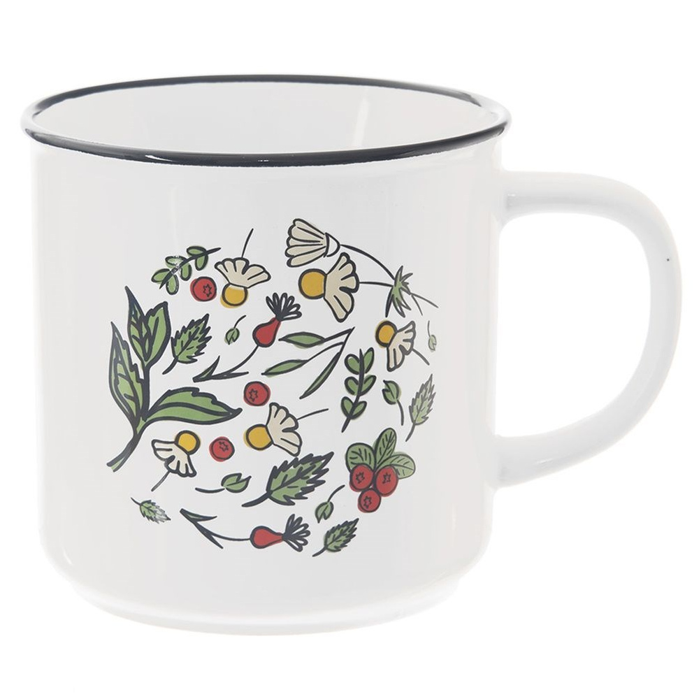 Großer, Dekorierter Becher Für Getränke Wie Kaffee, Tee, Kräuter Und Schokolade, 700 Ml