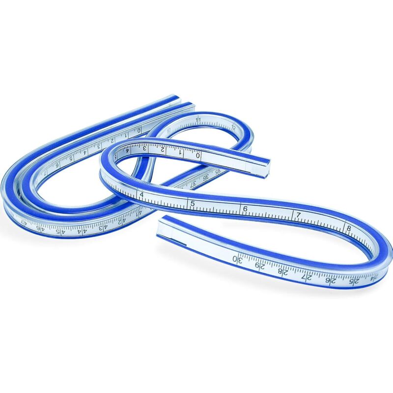 Flexibles Lineal, (30 Cm + 60 Cm) Gebogenes Lineal, Doppelseitiges Kreatives Schlangenlineal Für Schule, Atelier, Zeichnen, Bekleidung, Holzbearbeitung