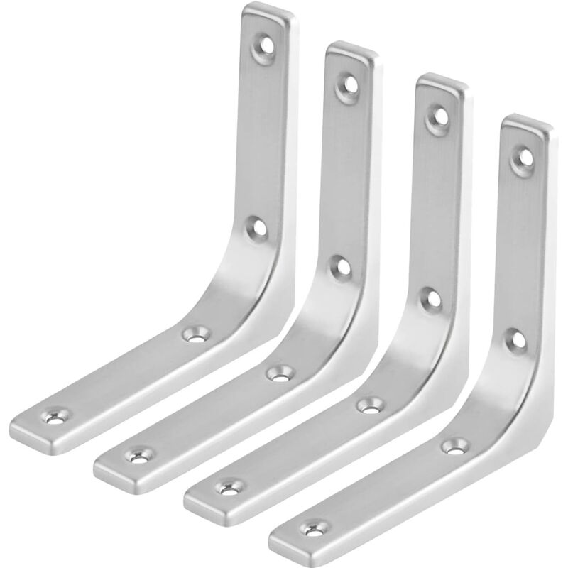 3-zoll-regalhalterungen In Silber, 4-teiliges Set, Unsichtbare Montage Für Stabile Und Stilvolle Wandregale