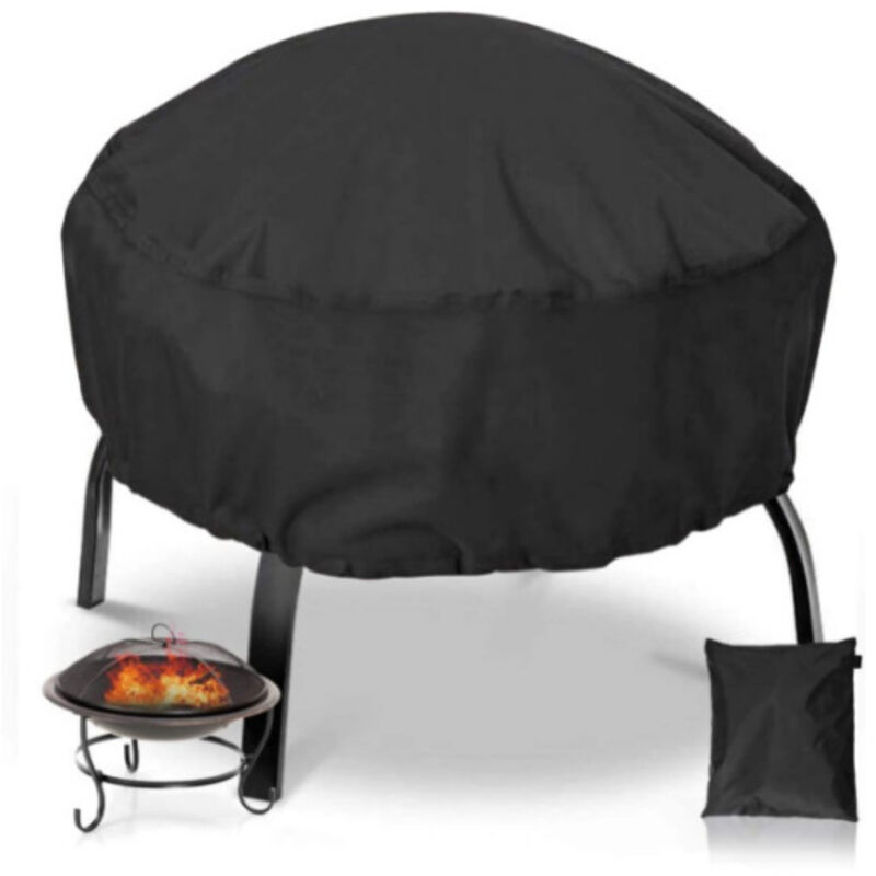 Feuerschalenabdeckung, Grillabdeckung, Bbq-schutzplane, Outdoor-feuerschalenabdeckung Mit Kordelzug V7084b (122 X 46 Cm)