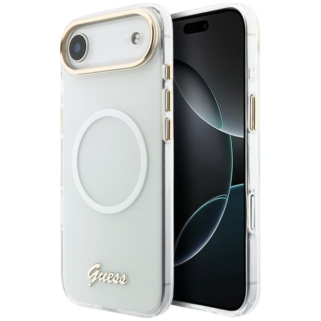 Guess Iml Gradient Script Metal Magsafe Hülle Für Iphone Air Weiß