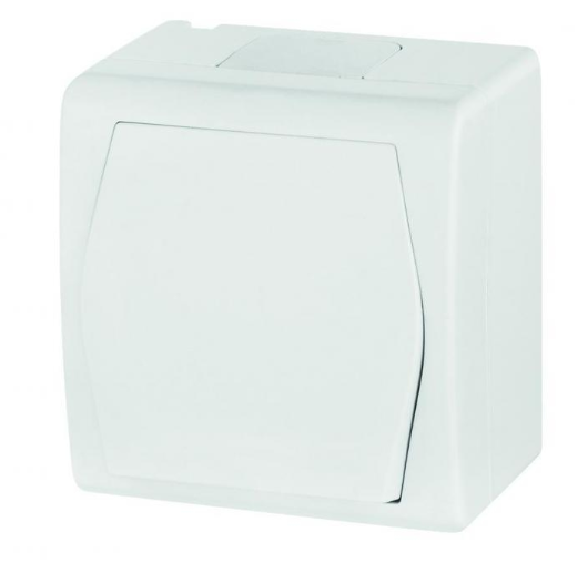 Hermes2 1-poliger Schalter Weiß Ip44 Lnt-1 1001-00