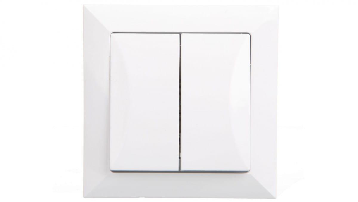 Opal Doppeltreppenschalter Weiß Wp-5/2 Op