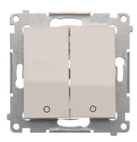 Simon 54 Doppelpoliger Schalter (modul) 16ax 250v Weiß Dw22a.01/11