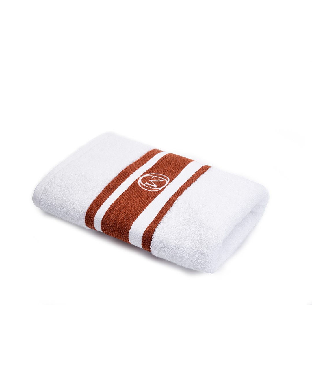 Monogramlinea Handtuch 50x100cm Weiß Zimt / Officine Monogram