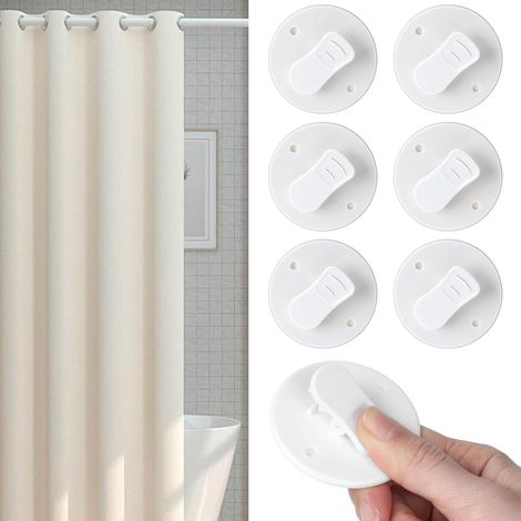 Stück Spritzschutz-vorhangclips, Selbstklebende Clips Für Duschvorhänge