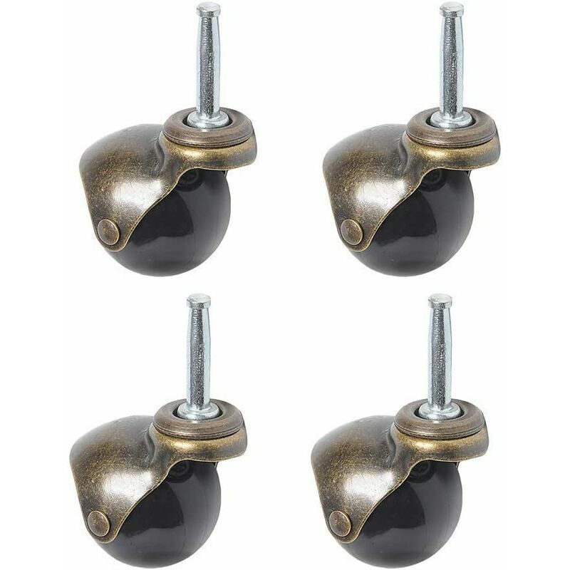 Lenkrollen, 360° Drehbare Kugellagerrollen, Deckplatte Mit Abdeckung, Möbelrolle, 4 Stück (kugellagerrolle Mit Greifringschaft, 2 X 50 Mm)