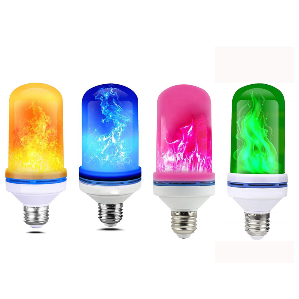 Led-flammeneffektlampe, Dynamische Flammensimulation, Schwerkraftbetriebene Led-taschenlampe, Explosive Flamme, E26 Smart-leuchte, Farbenfroher Schwerkrafteffektgürtel