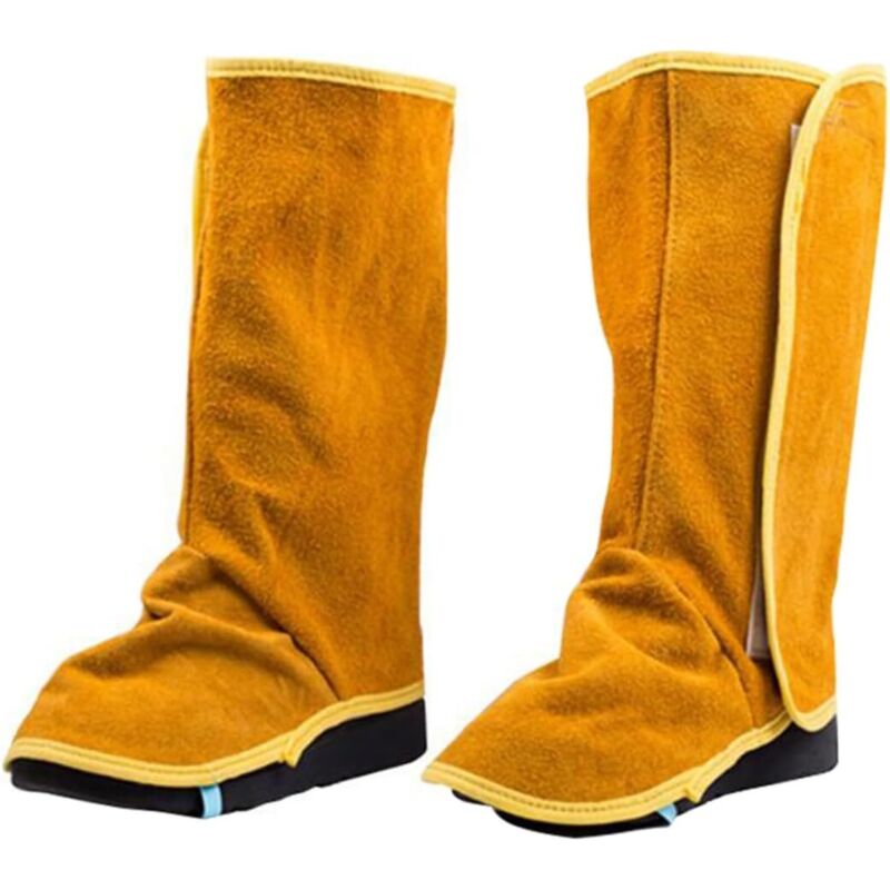 Schweißergamaschen Aus Leder, Feuerfeste Schweißerstiefel Und -schuhe, Hitze- Und Abriebfeste Arbeitsschutz-fußschützer Für Schweißer