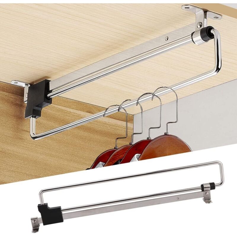 (30 Cm) Verstellbare, Einziehbare Und Ausziehbare Kleiderstange Für Den Kleiderschrank, Teleskopische Kleiderstange Zum Aufhängen Von Kleidung