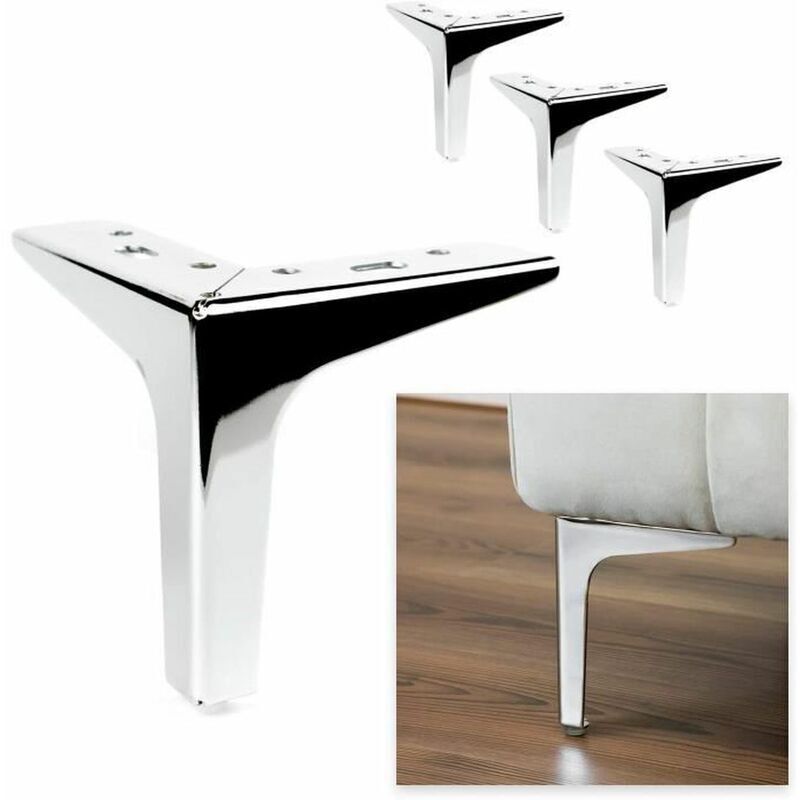 Möbelbeine, 4er-set Metall-möbelbeine, 15 Cm Hoch – Moderner Stil – Dreieckig – Für Schränke, Kleiderschränke, Sofas