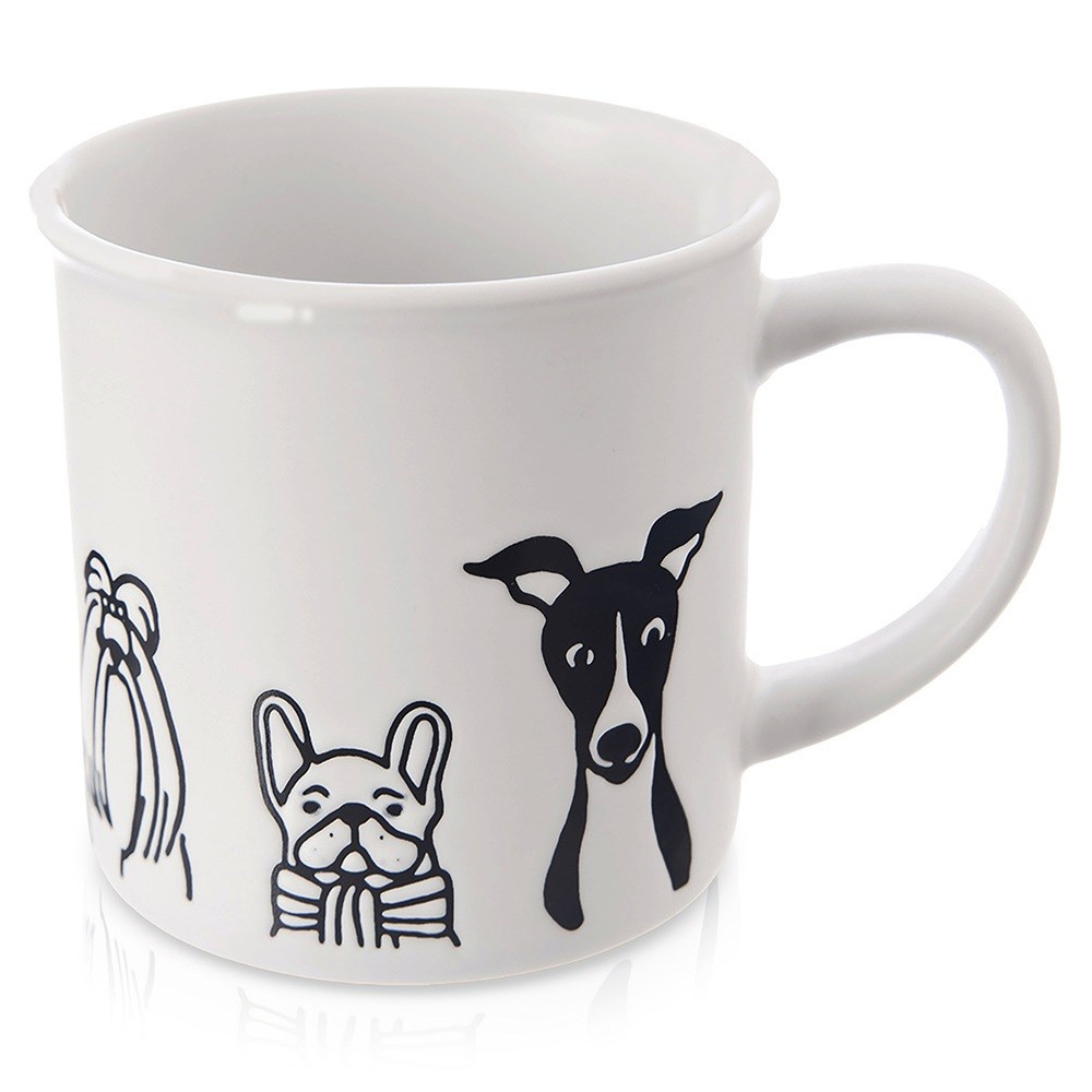 Hundebecher Für Kaffee, Tee Oder Kräuter, Keramik, Weiß, 500 Ml