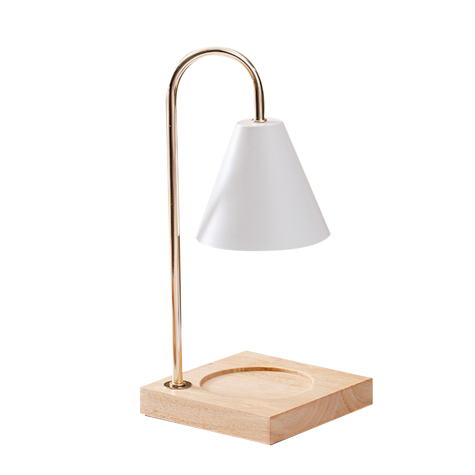 Nachttischlampe Aus Holz Mit Knopfschalter Zum Rauchfreien Schmelzen Von Aromatherapiewachs Zur Schaffung Einer Duftenden Atmosphäre.