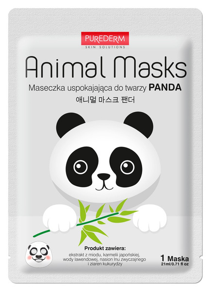 Purederm Animal Mask Beruhigende Tuchmaske Panda 21 Ml