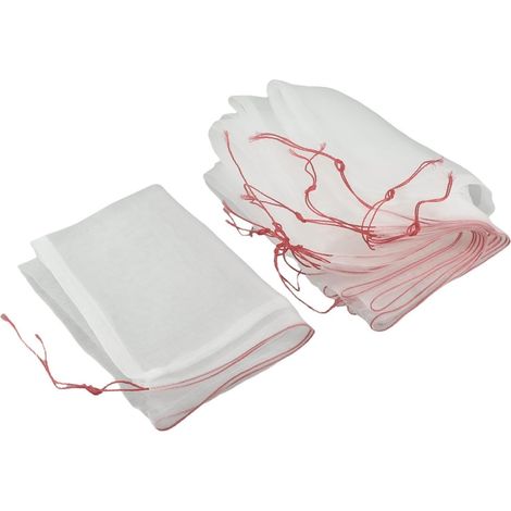 Packung Mit 10 Netzbeuteln Mit Kordelzug Für Gartenbau Und Landwirtschaft Nylonnetz Zum Schutz Von Tomaten, Äpfeln Und Weintrauben Vor Insekten