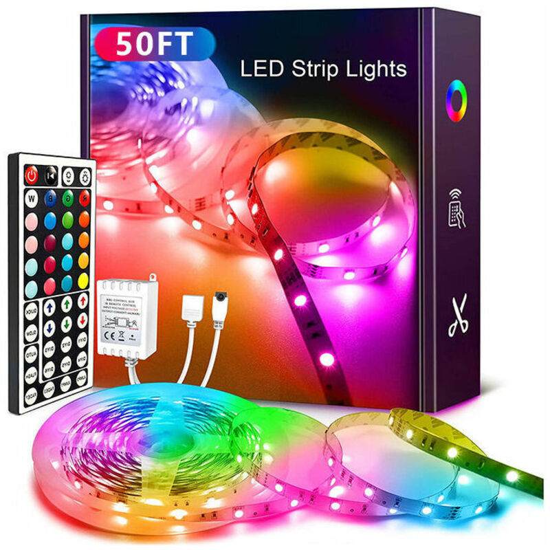Usb-led-streifen, 15 M, 5050 Rgb Dream Color Led-streifen, Musik-tv-hintergrundbeleuchtung, Integriertes Mikrofon Und Ic, Dekorativer Lichtstreifen Für Fernseher, Spiegel, Computer Usw. [energieklasse