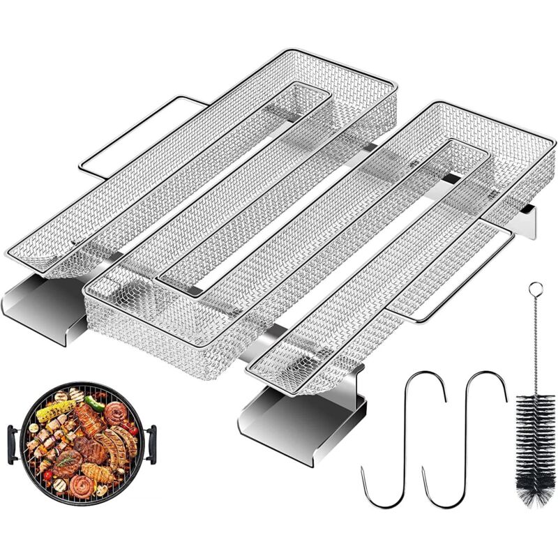 Edelstahl-kaltrauchgenerator Mit Bürste Und Haken, Ideal Zum Grillen Und Räuchern Von Fleisch