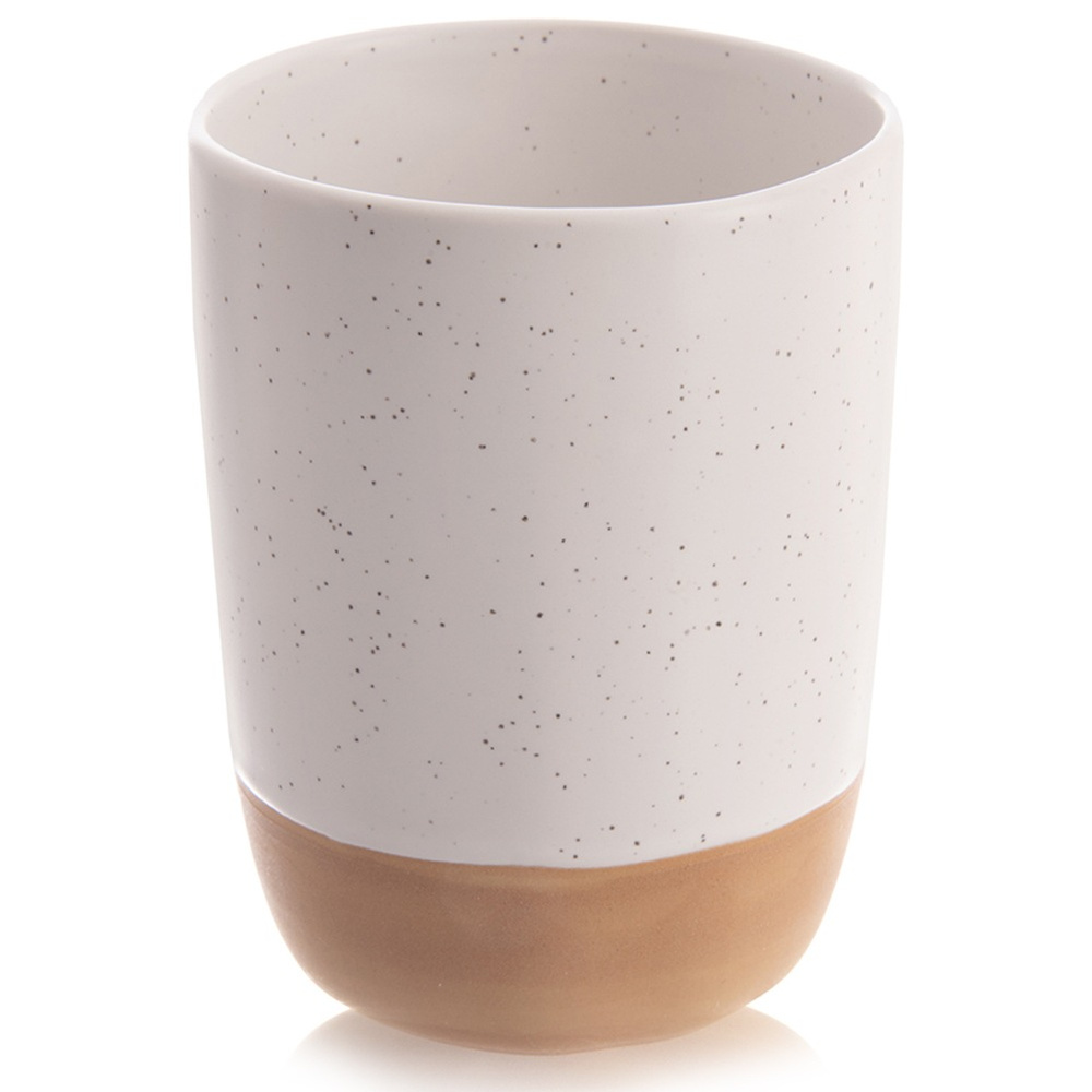 Keramikbecher Für Kaffee, Tee, Heiß- Und Kaltgetränke, Weiß, 340 Ml