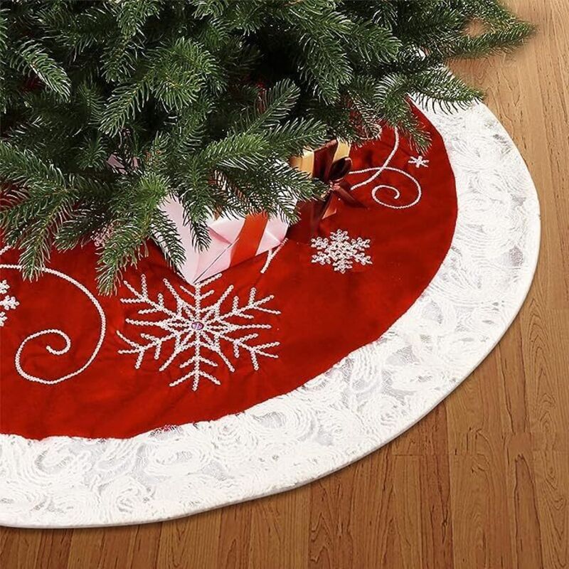 120 Cm Runder Weihnachtsbaumrock, Verschneite Weihnachtsbaummatte, Weihnachtsbaum-sockelabdeckung, Weihnachtsbaumrock Für Weihnachtsbäume, Weihnachtsfeier-dekoration