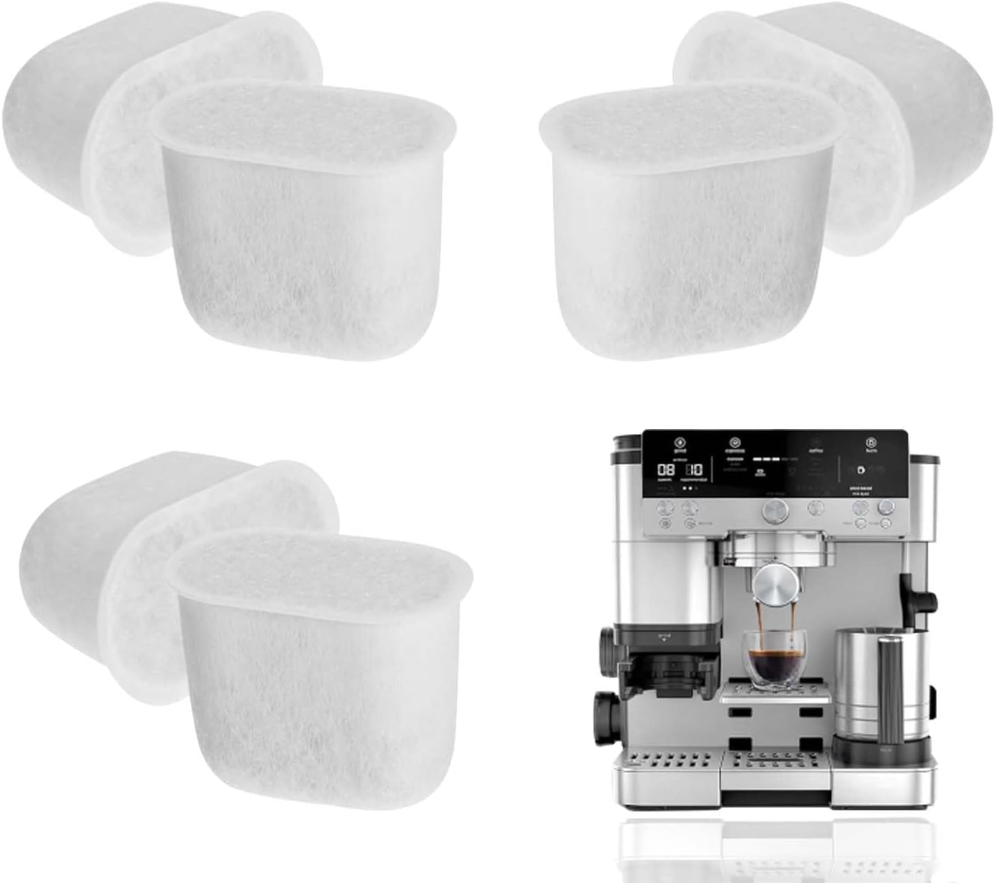Wasserfilter Für Ninja Luxe Café Zubehör – 6 Stück, Aktivkohlefilter Für Espressomaschinen Und Kaffeemaschinen