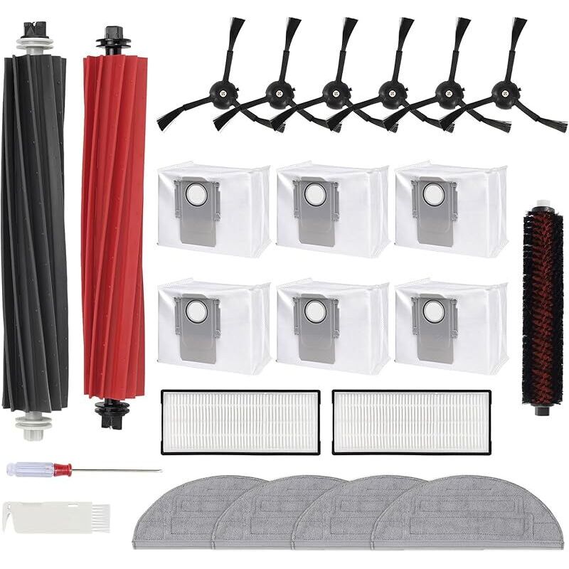 23-teiliges Zubehörset Für Den Roborock S8 Pro Ultra Saugroboter, Ersatzteile, Doppelhauptbürste, Seitenbürsten, Reinigungsbürste, Wischmopp, Waschbarer Filter, Beutel